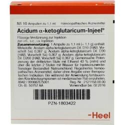 ACIDUM ALPHA-KETOGLUTARICUM Injeel Ampullen 10 St von Biologische Heilmittel Heel GmbH