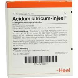 ACIDUM CITRICUM INJEEL Ampullen 10 St von Biologische Heilmittel Heel GmbH