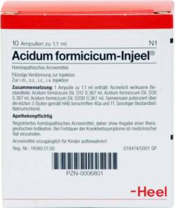 ACIDUM FORMICICUM INJEEL Ampullen 10 St von Biologische Heilmittel Heel GmbH