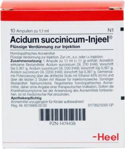 ACIDUM SUCCINICUM INJEEL Ampullen 10 St von Biologische Heilmittel Heel GmbH