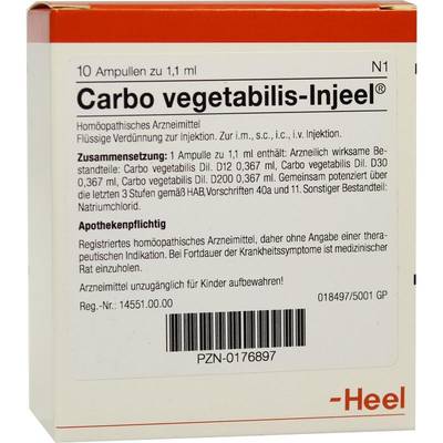 CARBO VEGETABILIS INJEEL Ampullen 10 St von Biologische Heilmittel Heel GmbH