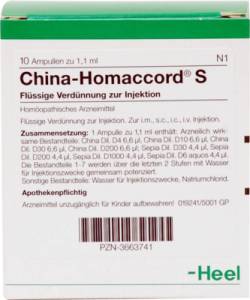 CHINA HOMACCORD S Ampullen 10 St von Biologische Heilmittel Heel GmbH