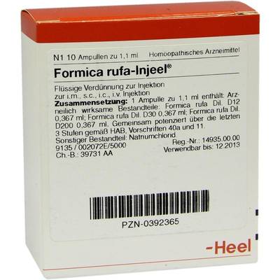 FORMICA RUFA INJEEL Ampullen 10 St von Biologische Heilmittel Heel GmbH