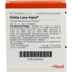 HEKLA LAVA Injeel Ampullen 10 St von Biologische Heilmittel Heel GmbH