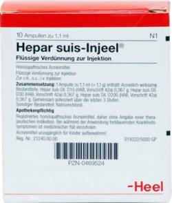 HEPAR SUIS Injeel Ampullen 10 St von Biologische Heilmittel Heel GmbH