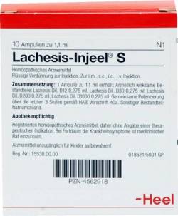 LACHESIS INJEEL S Ampullen von Biologische Heilmittel Heel GmbH