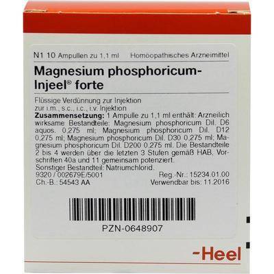 MAGNESIUM PHOSPHORICUM INJEEL forte Ampullen 10 St von Biologische Heilmittel Heel GmbH