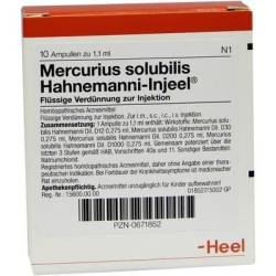 MERCURIUS SOLUBILIS INJEEL Hahnemanni Ampullen 10 St von Biologische Heilmittel Heel GmbH