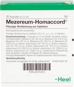MEZEREUM HOMACCORD Ampullen 10 St von Biologische Heilmittel Heel GmbH