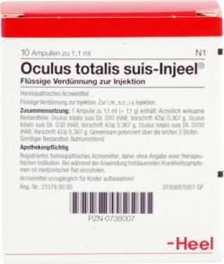OCULUS totalis suis Injeel Ampullen 10 St von Biologische Heilmittel Heel GmbH