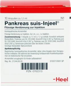 PANKREAS SUIS Injeel Ampullen 10 St von Biologische Heilmittel Heel GmbH