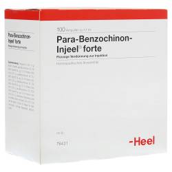 "PARA BENZOCHINON Injeel forte Ampullen 100 Stück" von "Biologische Heilmittel Heel GmbH"