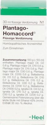 PLANTAGO HOMACCORD Tropfen von Biologische Heilmittel Heel GmbH