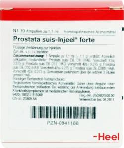 PROSTATA SUIS Injeel forte Ampullen 10 St von Biologische Heilmittel Heel GmbH