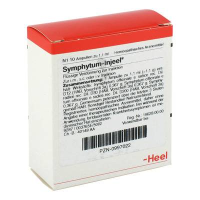 SYMPHYTUM INJEEL Ampullen 10 St von Biologische Heilmittel Heel GmbH