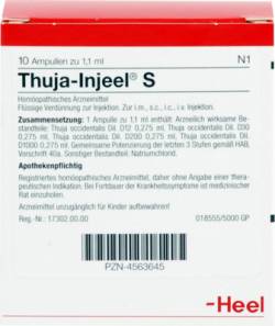 THUJA INJEEL S Ampullen 10 St von Biologische Heilmittel Heel GmbH