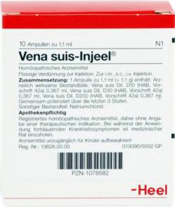 VENA SUIS Injeel Ampullen 10 St von Biologische Heilmittel Heel GmbH