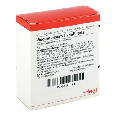 VISCUM ALBUM INJEEL forte Ampullen 10 St von Biologische Heilmittel Heel GmbH
