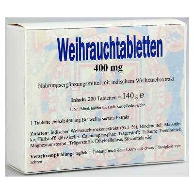 "WEIHRAUCH 400 mg Tabletten 200 Stück" von "Bios Medical Services"