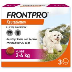FRONTPRO 11 mg Kautabletten f.Hunde 2-4 kg 3 St von Boehringer Ingelheim VETMEDICA GmbH