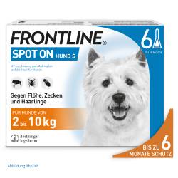 FRONTLINE SPOT-ON gegen Zecken, Flöhe und Haarlinge für Hunde S (2-10 kg) von Boehringer Ingelheim VETMEDICA GmbH