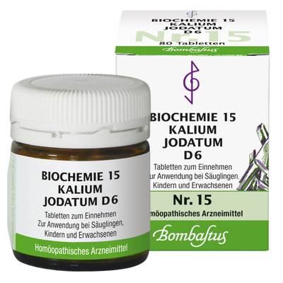 BIOCHEMIE 15 Kalium jodatum D 6 Tabletten 80 St von Bombastus-Werke AG