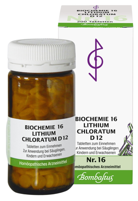 BIOCHEMIE 16 Lithium chloratum D 12 Tabletten 200 St von Bombastus-Werke AG