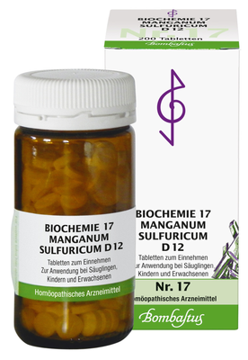 BIOCHEMIE 17 Manganum sulfuricum D 12 Tabletten 200 St von Bombastus-Werke AG