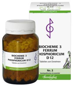 BIOCHEMIE 3 Ferrum phosphoricum D 12 Tabletten 500 St von Bombastus-Werke AG