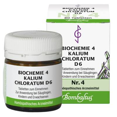 BIOCHEMIE 4 Kalium chloratum D 6 Tabletten 80 St von Bombastus-Werke AG