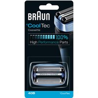 Braun - Ersatzscherkopf 'CoolTec - 40B Cassette' in Blau von Braun