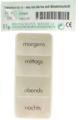 TABLETTENDOSE mo/mi/ab/na m.Blindenschrift 1 St von Brinkmann Medical ein Unternehmen der Dr. Junghans Medical GmbH