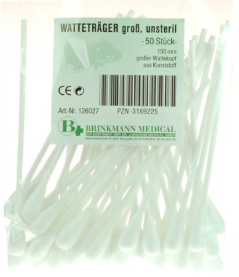 WATTETR�GER unsteril gro�er Wattekopf 50 St von Brinkmann Medical ein Unternehmen der Dr. Junghans Medical GmbH