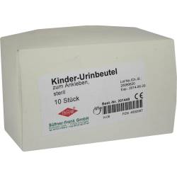 URIN AUFFANGBEUTEL steril 100 ml f.Kind z.Ankleben 10 St Beutel von Büttner-Frank GmbH