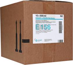 RINGER LÖSUNG Bernburg PE-Flaschen 10 X 500 ml Infusionslösung von Burg Pharma GmbH