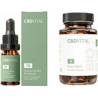 CBD Vital Naturextrakt Premium Öl 10 % + CBD Vital Pure CBD 9 von CBD VITAL