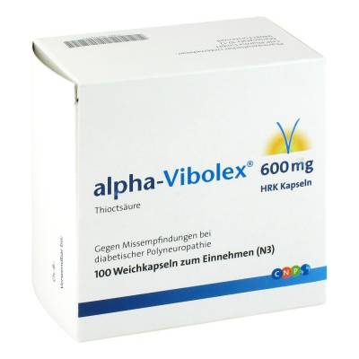 "Alpha-Vibolex 600mg HRK Weichkapseln 100 Stück" von "CNP Pharma GmbH"