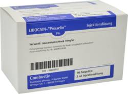 LIDOCAIN Presselin 1% Injektionsl�sung Ampullen 50X2 ml von COMBUSTIN Pharmazeutische Pr�parate GmbH