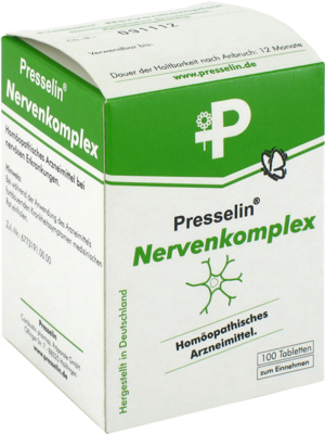 PRESSELIN Nervenkomplex Tabletten 100 St von COMBUSTIN Pharmazeutische Pr�parate GmbH