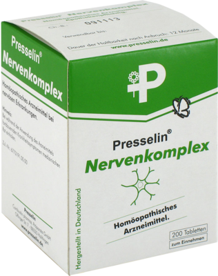 PRESSELIN Nervenkomplex Tabletten 200 St von COMBUSTIN Pharmazeutische Pr�parate GmbH