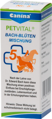 PETVITAL Bachbl�ten Nr.5 Globuli vet. 10 g von Canina pharma GmbH