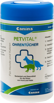 PETVITAL Feuchtt�cher f.Ohren vet. 120 St von Canina pharma GmbH