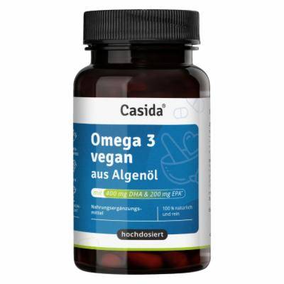 OMEGA-3 VEGAN Algenöl hochdosiert EPA DHA Kapseln 60 St von Casida GmbH