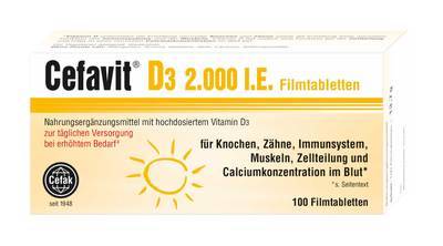 CEFAVIT D3 2.000 I.E. Filmtabletten 13.7 g von Cefak KG