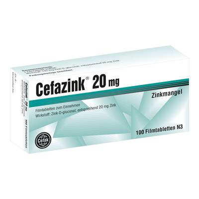 CEFAZINK 20 mg Filmtabletten 100 St von Cefak KG
