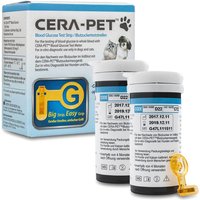 Cera-Pet Blutzuckerteststreifen für Haustiere (Hunde und Katzen) - Heimtest zur Diabetes-Messung von Cera-Pet