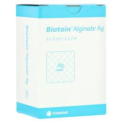 "BIATAIN Alginate Ag Kompressen 5x5 cm mit Silber 30 Stück" von "Coloplast GmbH"