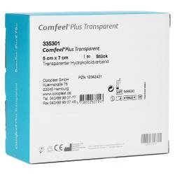 COMFEEL Plus Transparent Hydrokolloidverb.5x7 cm 50 St Verband von Coloplast GmbH