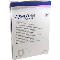 AQUACEL Ag Foam adhäsiv Ferse 19,8x14 cm Verband von ConvaTec (Germany) GmbH