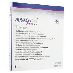 AQUACEL Ag Foam nicht adhäsiv 20x20 cm Verband 5 St Verband von Convatec (Germany) GmbH